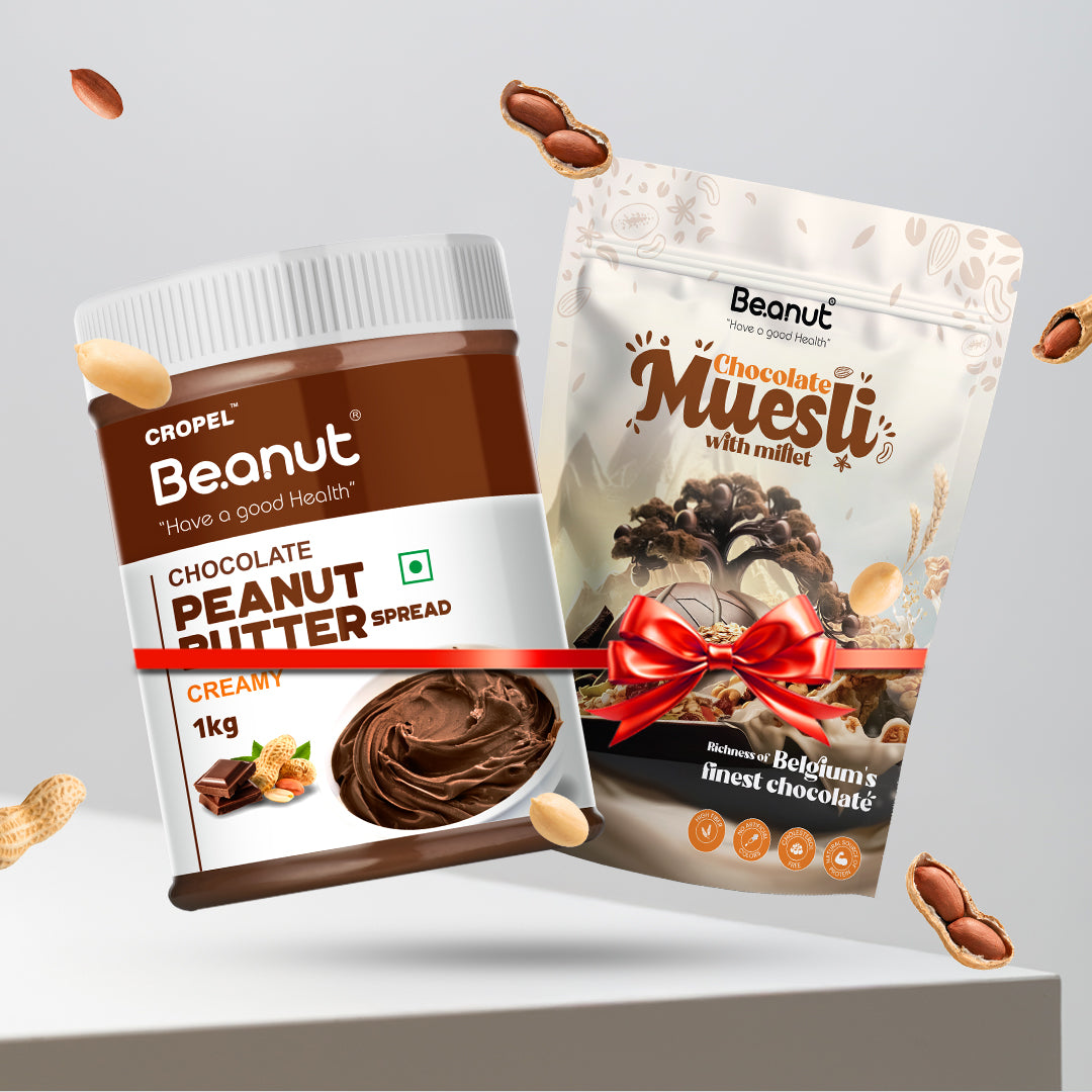 Chocolate Creamy Peanut Butter (1kg) & Chocolate Muesli (400g) Combo