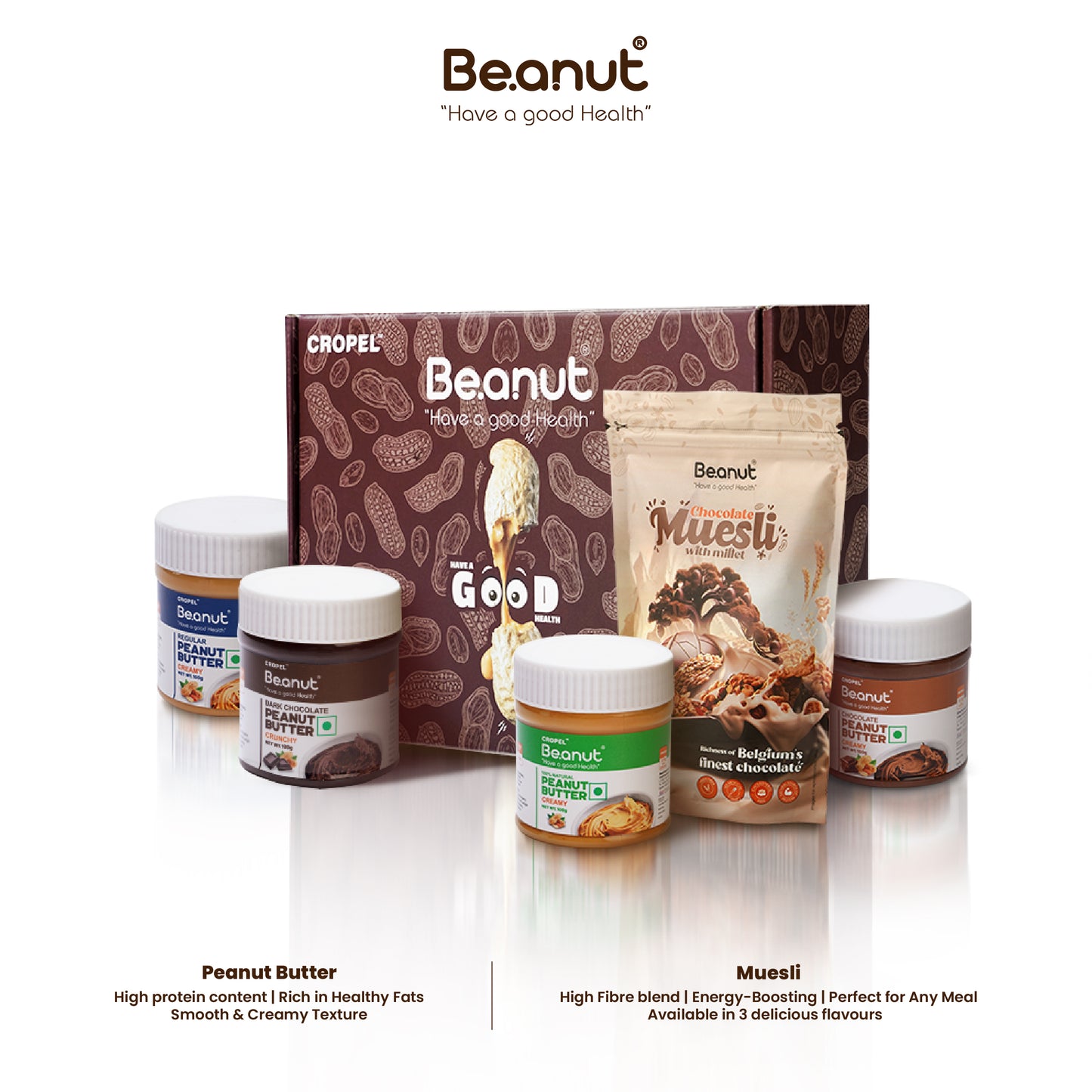 Beanut Gift Set - Chocolate Muesli & Peanut Butter Gift Set