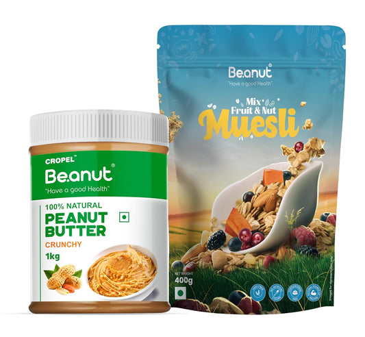 Natural Peanut Butter & Dryfruit Muesli Combo