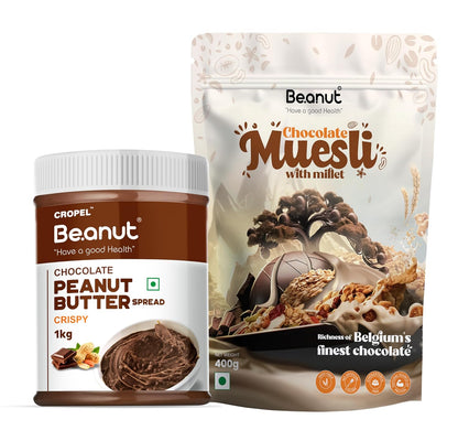 Chocolate Peanut Butter (1kg) & Chocolate Muesli (400g) Combo