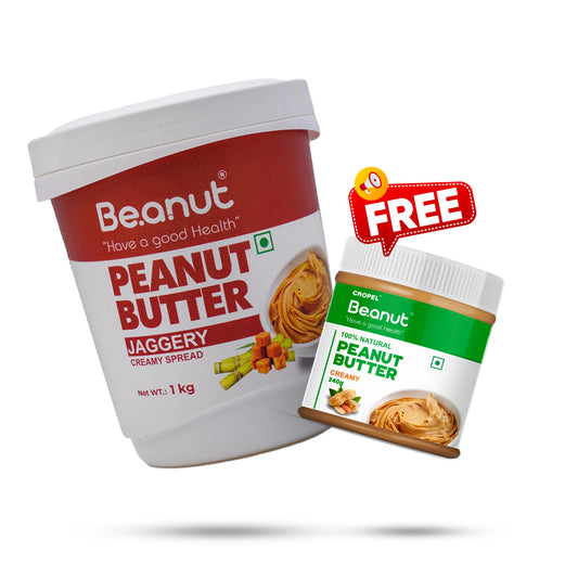 Jaggery Peanut Butter 1KG  & Special Gift (Natural Creamy 340gm Peanut Butter)