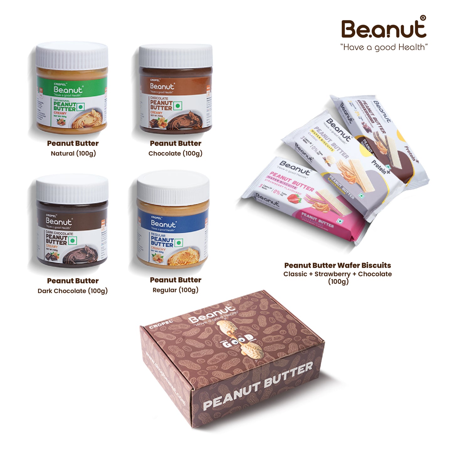 Beanut Gift Hamper - Peanut Butter & Wafer Biscuits Gift Set